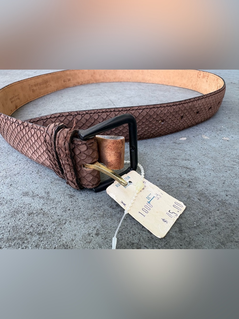 Brown Snake Skin Belt